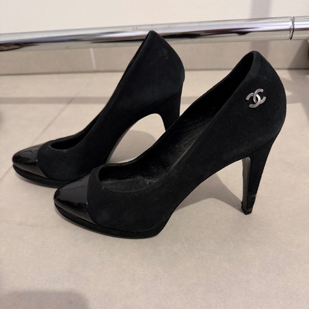 Chanel black heels